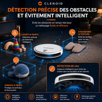 Robot Aspirateur Laveur Compact Efficace Puissante Accessible – CLENOID X2