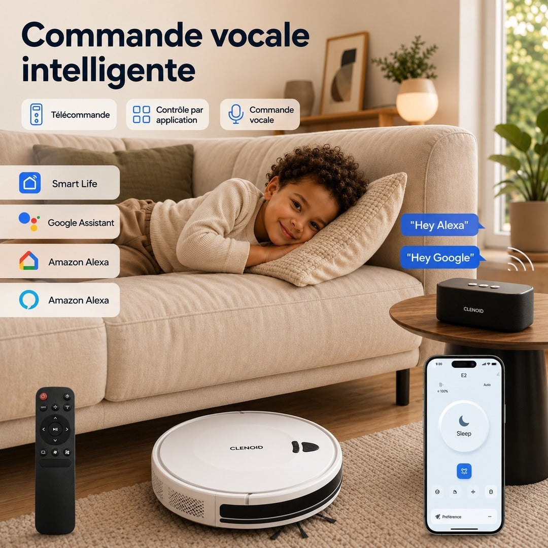 Robot Aspirateur Laveur Compact Efficace Puissante Accessible – CLENOID X2