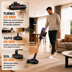 Aspirateur Balai Sans Fil Puissant Extensible Grande Autonomie Écran LED – CLENOID X8