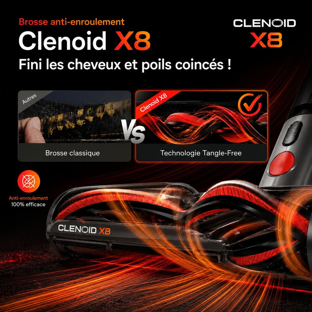 Aspirateur Balai Sans Fil Puissant Extensible Grande Autonomie Écran LED – CLENOID X8