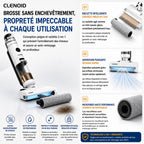 Aspirateur laveur sans fil léger autopropulsé Séchage de sol autonettoyant -CLENOID H13 CORE