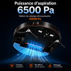 Robot Aspirateur Laveur Intelligent Aspiration puissante Poils d'animaux  application mobile  –  CLENOID V30.