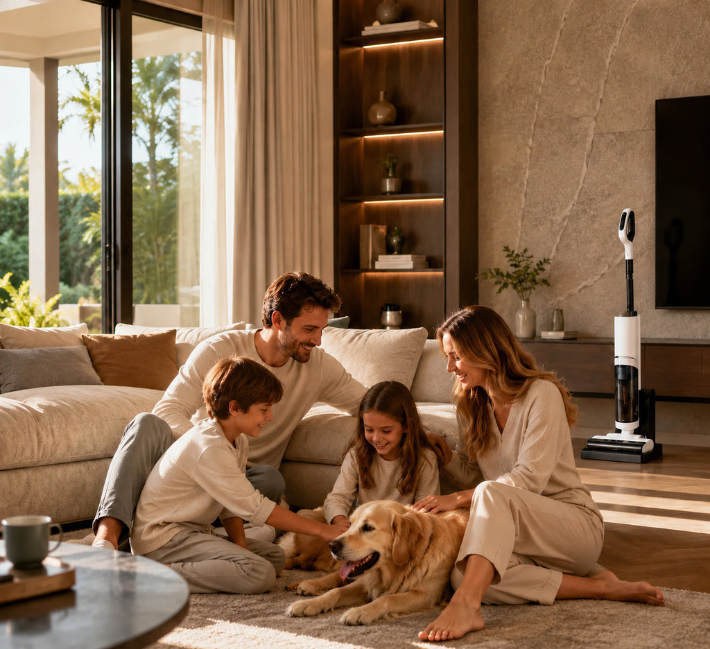 Aspirateur Balai Laveur Sans Fil 15000 Pa Autonettoyant Alertes Vocal - CLENOID H15 FLOW