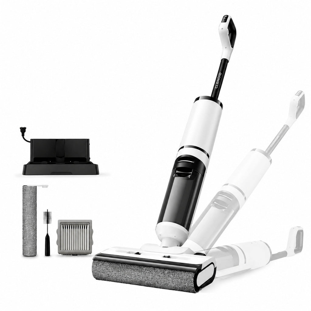Aspirateur Balai Laveur Sans Fil 15000 Pa Autonettoyant Alertes Vocal - CLENOID H15 FLOW